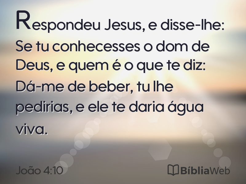 João 4:10 em imagem para compartilhar