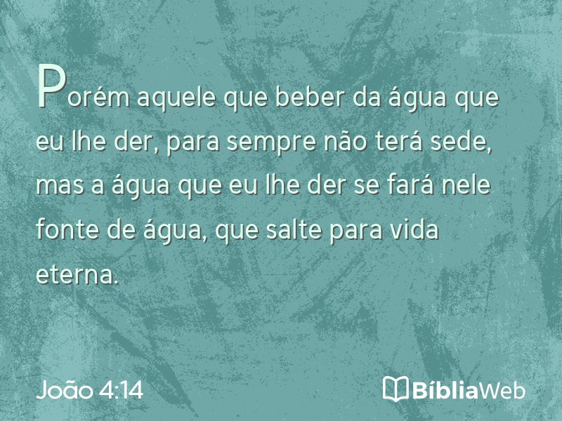 João 4:14 em imagem para compartilhar