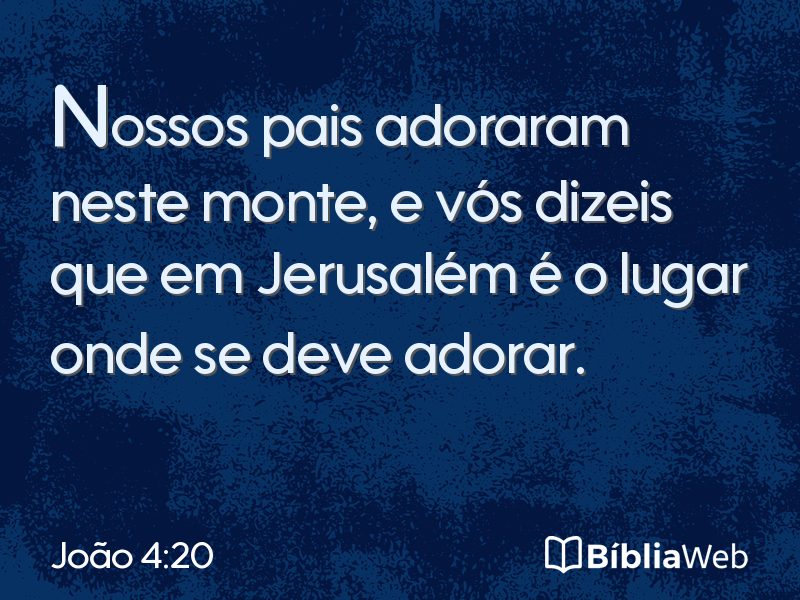 João 4:20 em imagem para compartilhar
