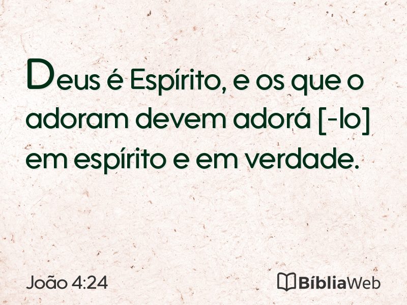 João 4:24 em imagem para compartilhar