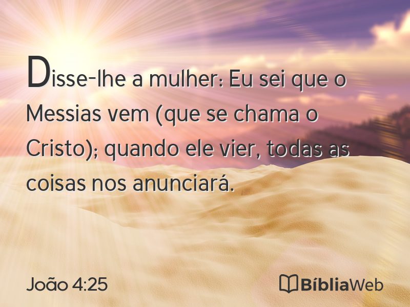 João 4:25 em imagem para compartilhar