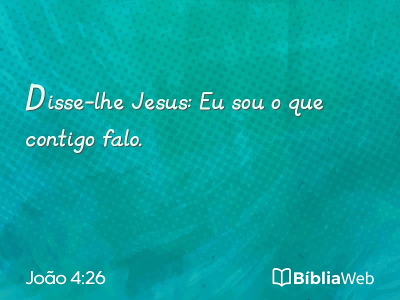 João 4:26 em imagem para compartilhar