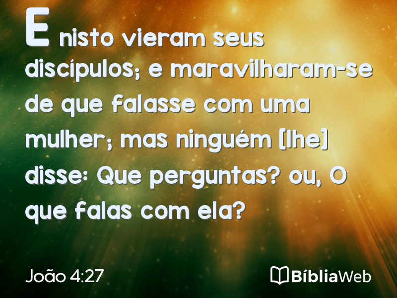 João 4:27 em imagem para compartilhar