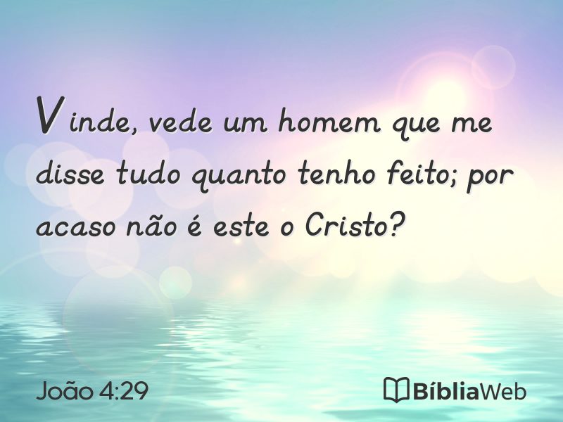 João 4:29 em imagem para compartilhar