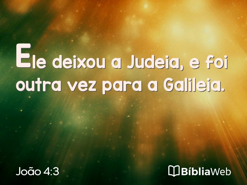 João 4:3 em imagem para compartilhar
