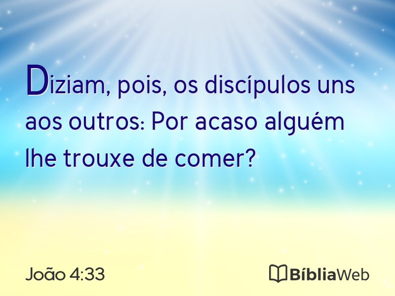 João 4:33 em imagem para compartilhar