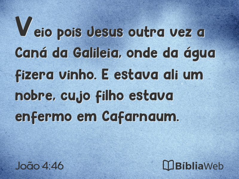 João 4:46 em imagem para compartilhar
