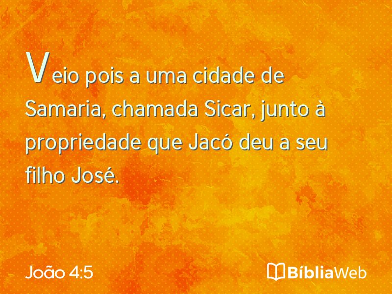 João 4:5 em imagem para compartilhar