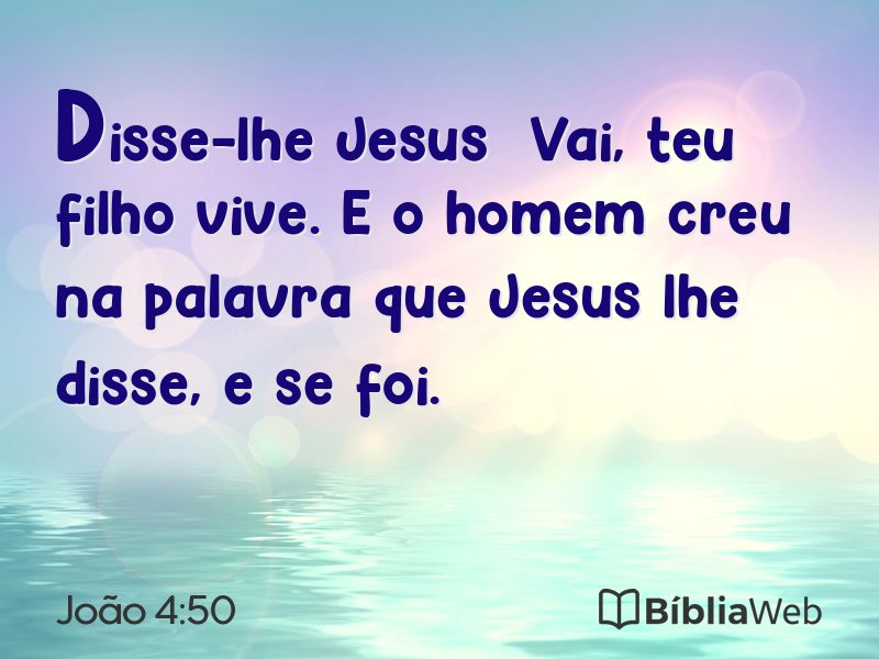 João 4:50 em imagem para compartilhar