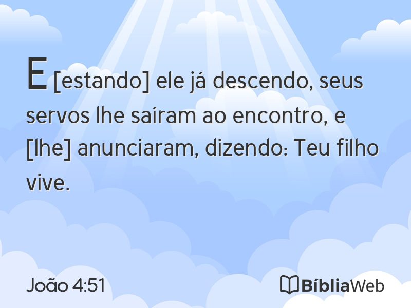 João 4:51 em imagem para compartilhar