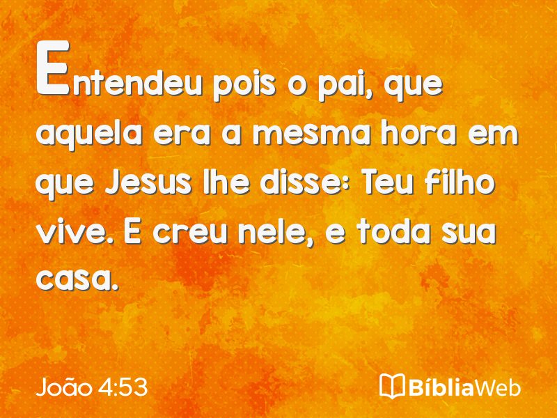 João 4:53 em imagem para compartilhar