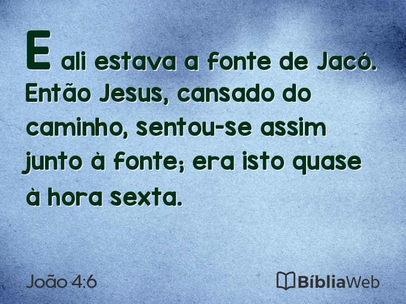 João 4:6 em imagem para compartilhar