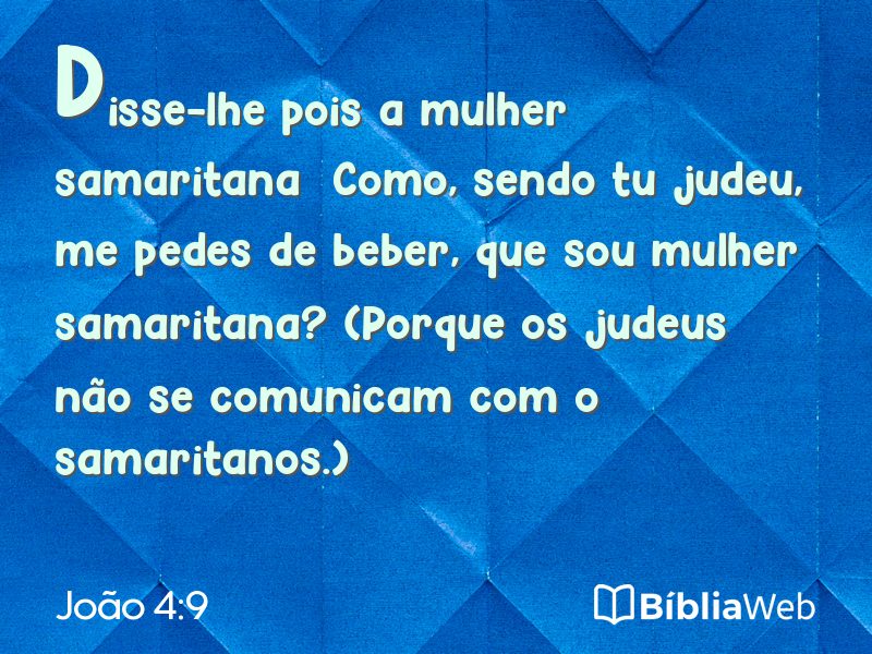 João 4:9 em imagem para compartilhar
