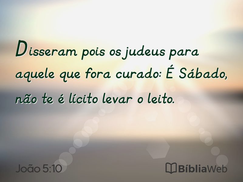João 5:10 em imagem para compartilhar