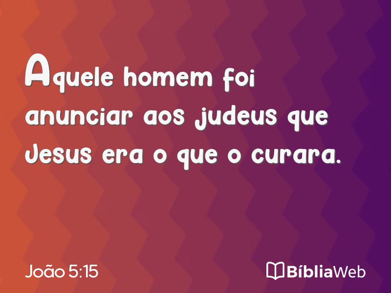 João 5:15 em imagem para compartilhar