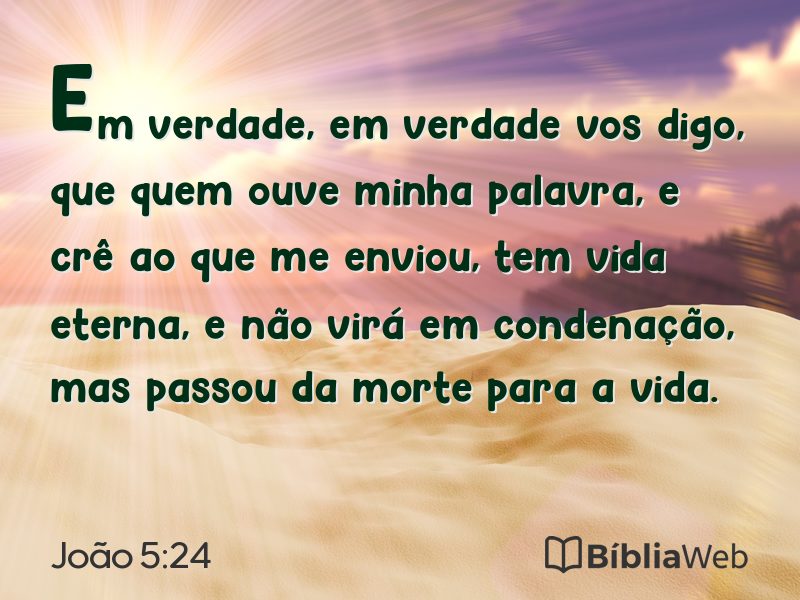 João 5:24 em imagem para compartilhar