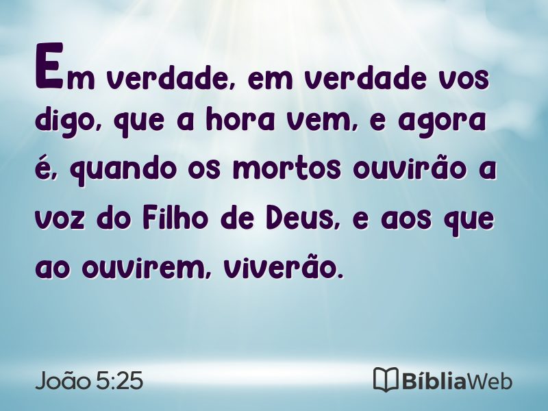 João 5:25 em imagem para compartilhar