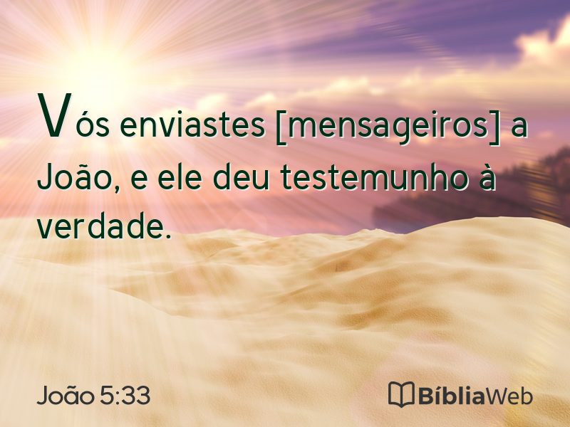 João 5:33 em imagem para compartilhar