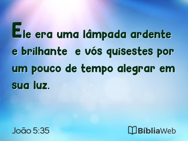 João 5:35 em imagem para compartilhar
