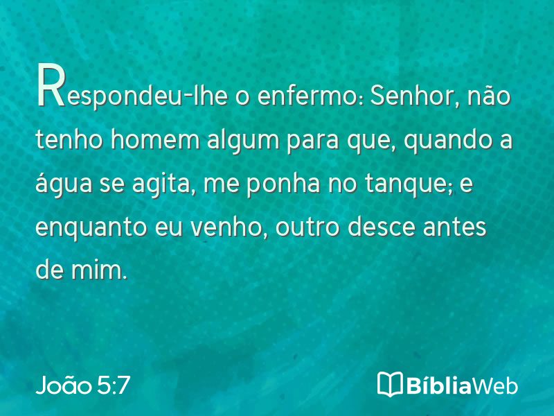João 5:7 em imagem para compartilhar