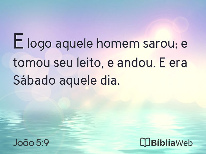 João 5:9 em imagem para compartilhar