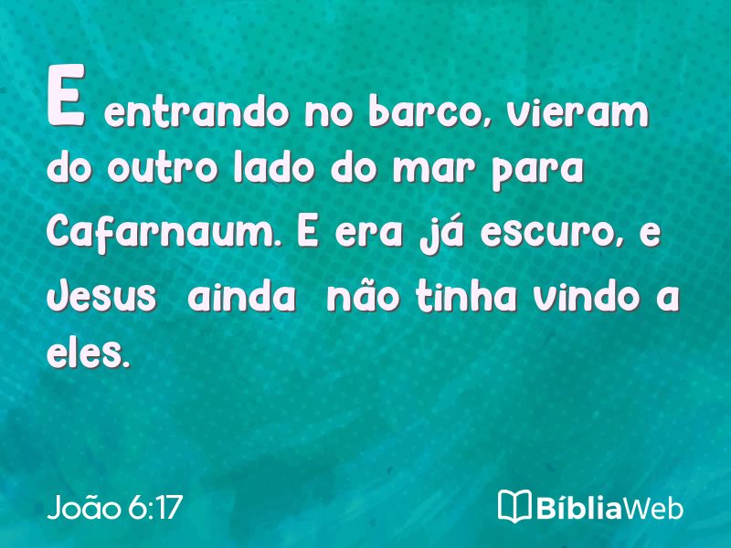 João 6:17 em imagem para compartilhar