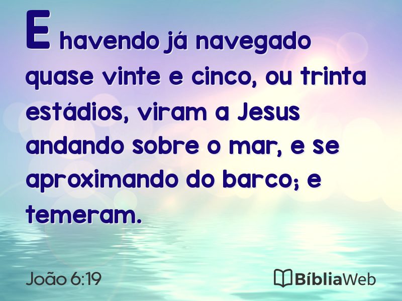 João 6:19 em imagem para compartilhar