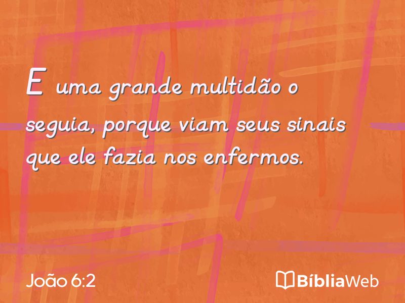 João 6:2 em imagem para compartilhar