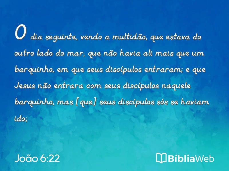 João 6:22 em imagem para compartilhar