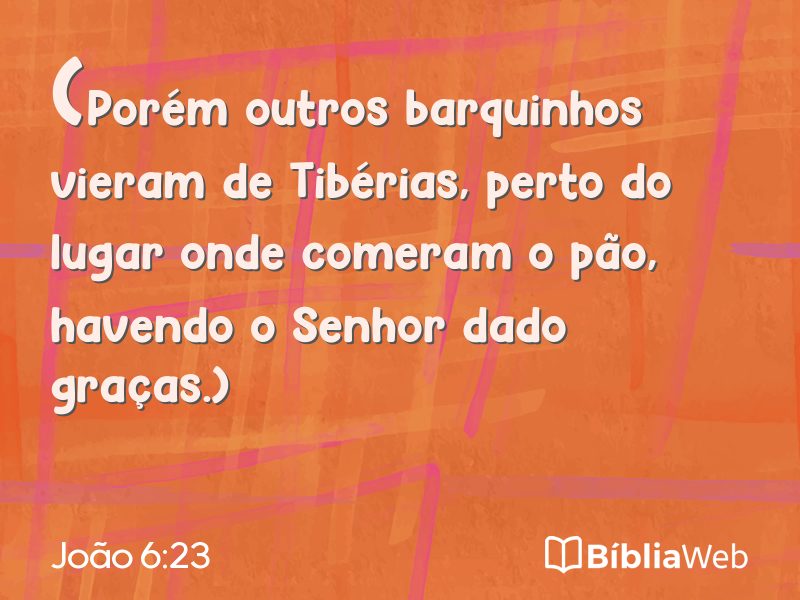 João 6:23 em imagem para compartilhar