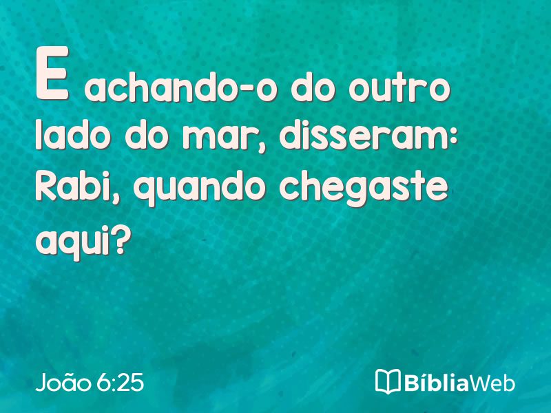 João 6:25 em imagem para compartilhar