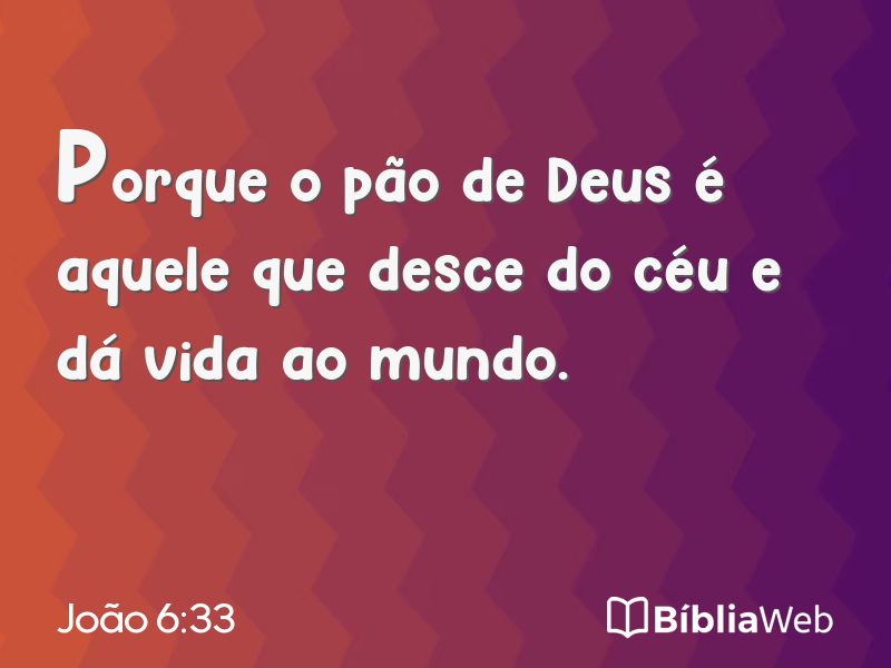 João 6:33 em imagem para compartilhar