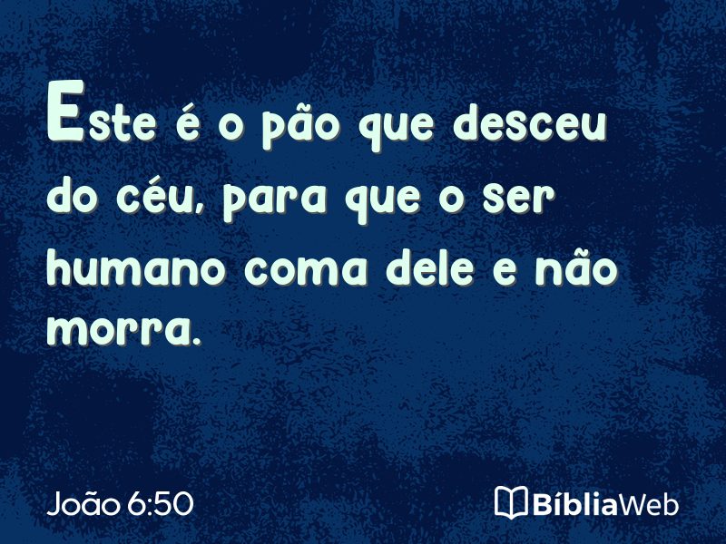 João 6:50 em imagem para compartilhar