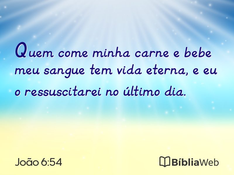 João 6:54 em imagem para compartilhar