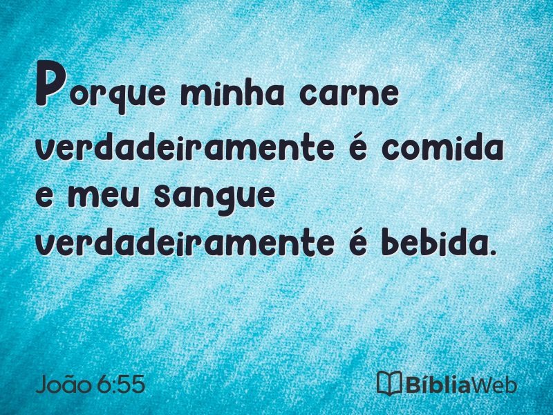 João 6:55 em imagem para compartilhar