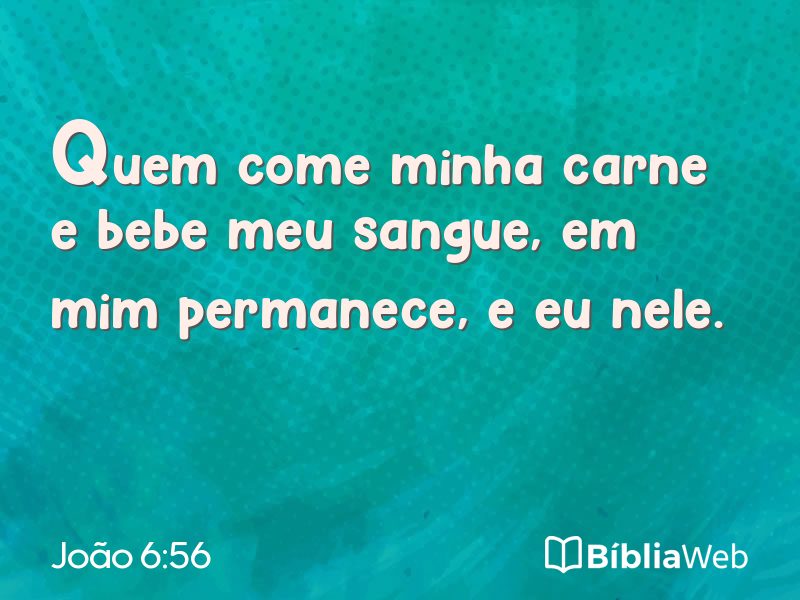 João 6:56 em imagem para compartilhar