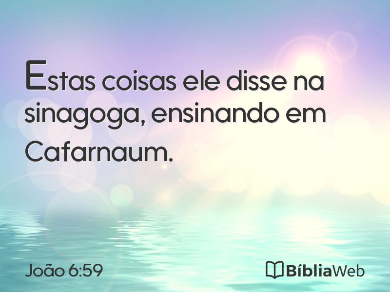 João 6:59 em imagem para compartilhar