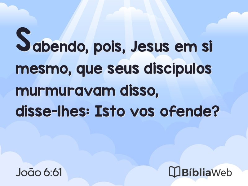 João 6:61 em imagem para compartilhar