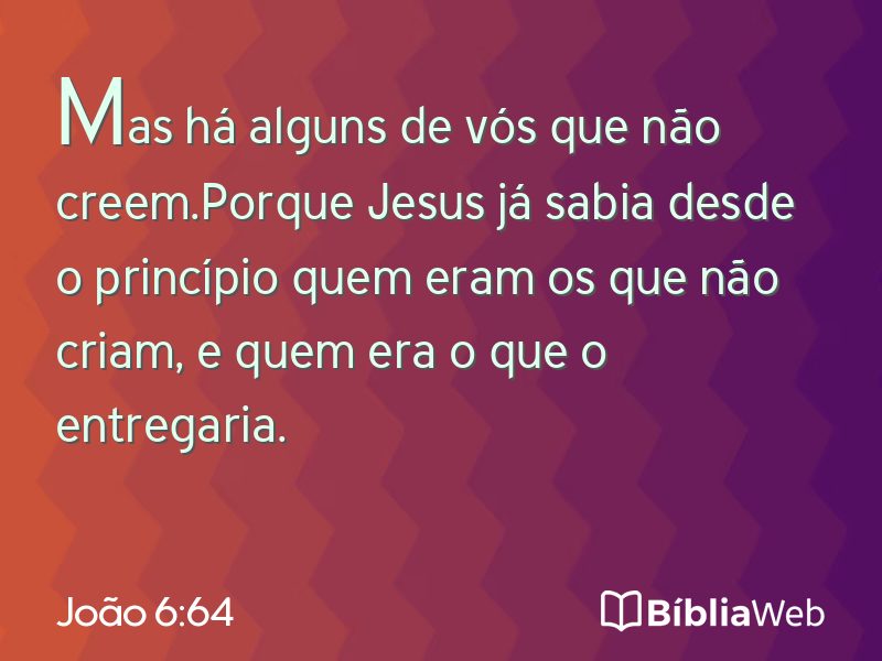 João 6:64 em imagem para compartilhar