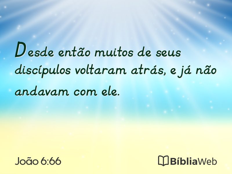 João 6:66 em imagem para compartilhar