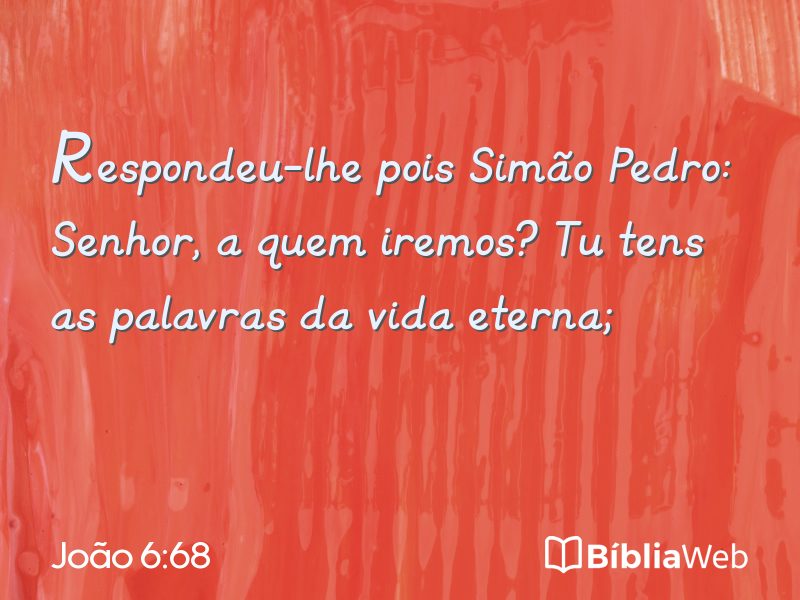 João 6:68 em imagem para compartilhar