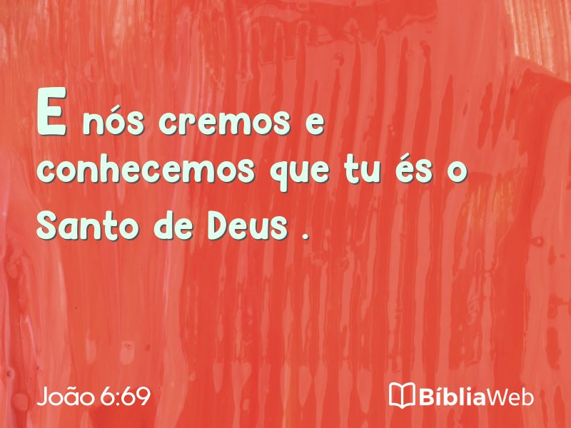 João 6:69 em imagem para compartilhar