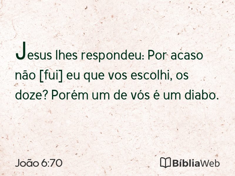 João 6:70 em imagem para compartilhar