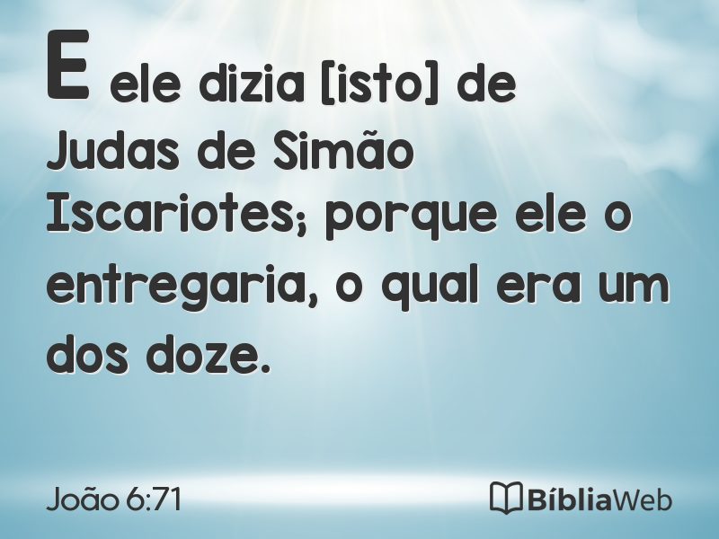 João 6:71 em imagem para compartilhar