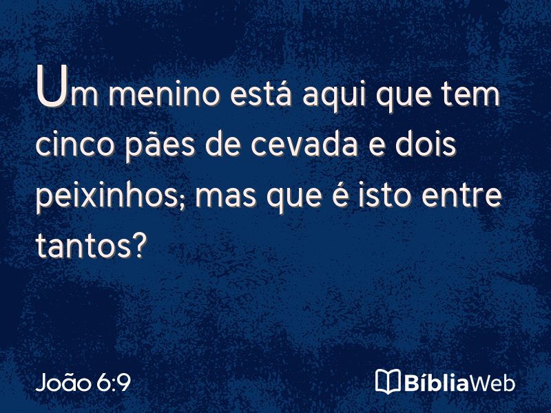 João 6:9 em imagem para compartilhar