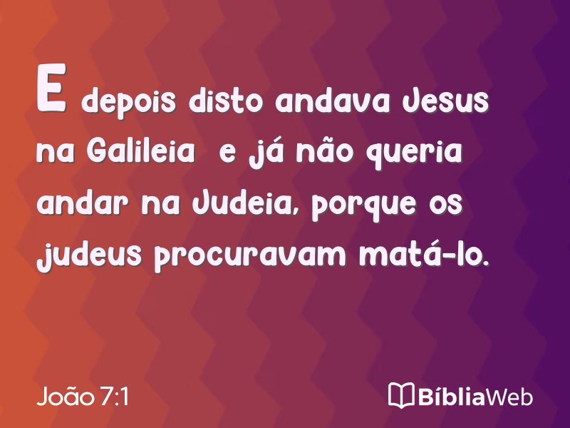 João 7:1 em imagem para compartilhar