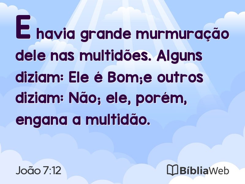 João 7:12 em imagem para compartilhar