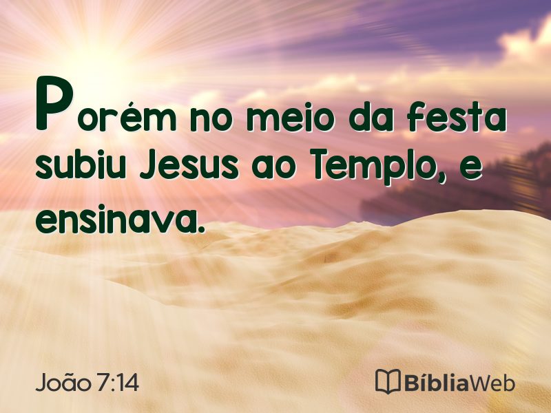 João 7:14 em imagem para compartilhar