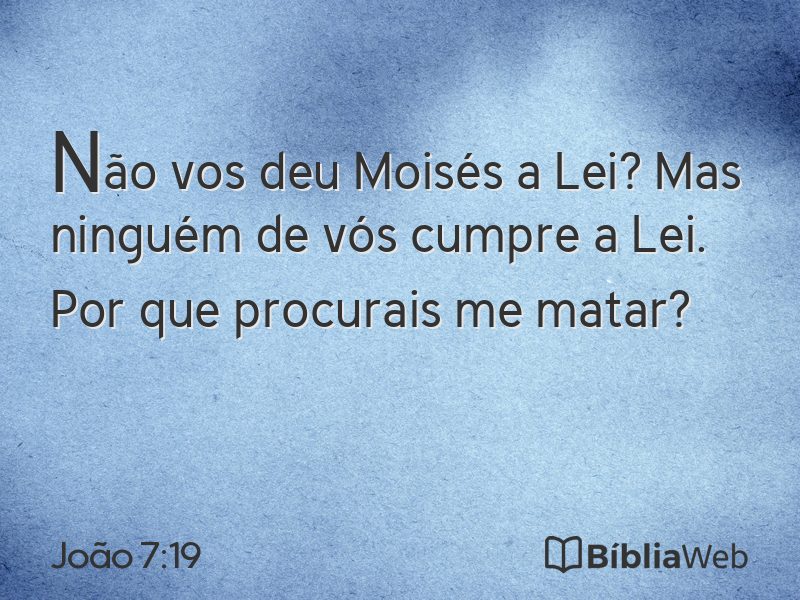 João 7:19 em imagem para compartilhar