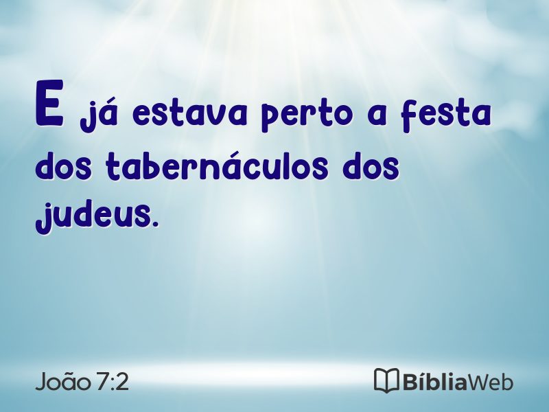 João 7:2 em imagem para compartilhar